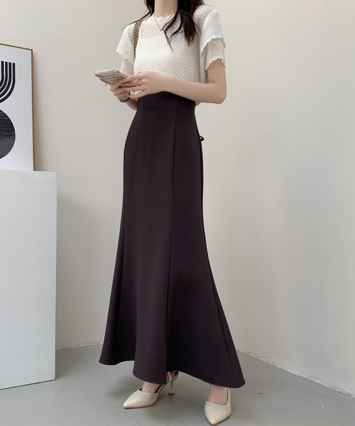 ABITOKYO（アビトーキョー）の「バックレースアップマーメイドロングスカート（スカート・レディース・ブラック/ダークブラウン/ベージュ/ブルー/ピンク/ライトグリーン・S/M）」の14枚目の写真