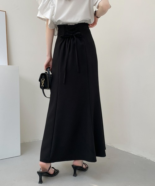 ABITOKYO（アビトーキョー）の「バックレースアップマーメイドロングスカート（スカート・レディース・ブラック/ダークブラウン/ベージュ/ブルー/ピンク/ライトグリーン・S/M）」の15枚目の写真