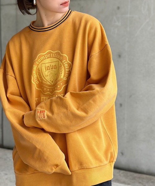 Java（ジャバ）の「《JaVa ジャバコラボ》古着風ストリートコーデに。ヴィンテージプリントスウェットプルオーバー（スウェット・メンズ・チャコール/テラコッタ/ブルー/イエロー・X-LARGE/LARGE/MEDIUM/SMALL）」の7枚目の写真