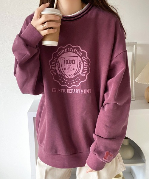 Java（ジャバ）の「《JaVa ジャバコラボ》古着風ストリートコーデに。ヴィンテージプリントスウェットプルオーバー（スウェット・メンズ・チャコール/テラコッタ/ブルー/イエロー・X-LARGE/LARGE/MEDIUM/SMALL）」の21枚目の写真