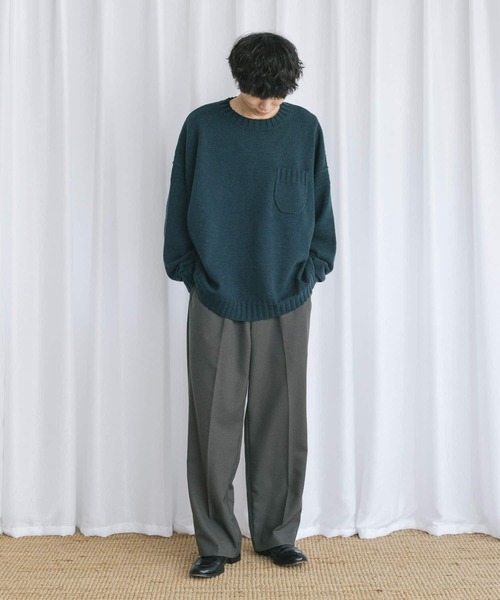 Couleur Meler（クルールメリー）の「Couleur Meler なかじ　デザイン編みルーズニット（ニット/セーター・メンズ・ベージュ系その他/グリーン系その他・MEDIUM/LARGE）」の11枚目の写真