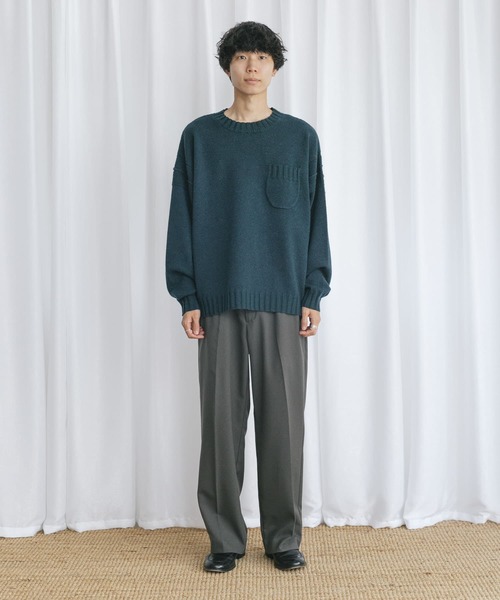 Couleur Meler（クルールメリー）の「Couleur Meler なかじ　デザイン編みルーズニット（ニット/セーター・メンズ・ベージュ系その他/グリーン系その他・MEDIUM/LARGE）」の22枚目の写真