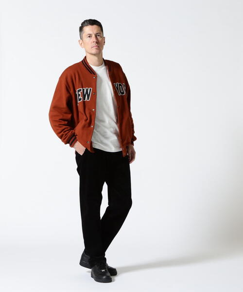 AVIREX（アヴィレックス）の「【WEB＆DEPOT限定】SWEAT STADIUM JACKET "AVIREX NYC" / スウェット スタジアム ジャケット / アヴィレックス（スタジャン・メンズ・ネイビー/その他5/ブラウン/ダークグリーン系・2XL/M/XL/L）」の8枚目の写真