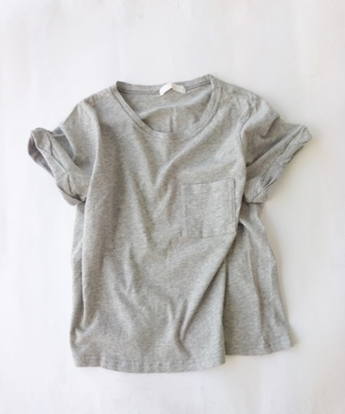 Chico(チコ)の「ポケットTシャツ(Tシャツ/カットソー・レディース・ホワイト/グレー/モスグリーン/ネイビー・FREE)」の3枚目の写真