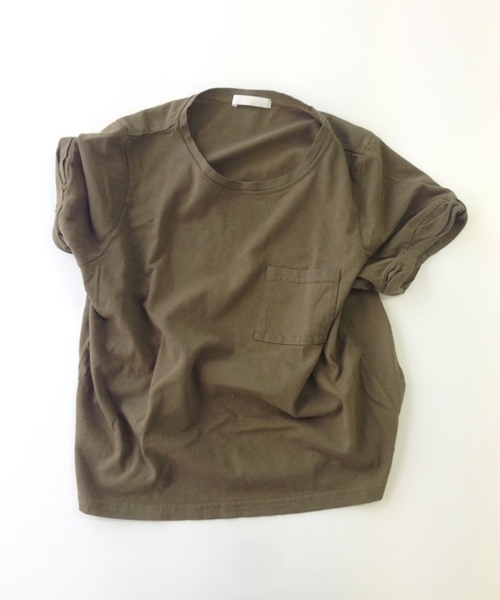 Chico(チコ)の「ポケットTシャツ(Tシャツ/カットソー・レディース・ホワイト/グレー/モスグリーン/ネイビー・FREE)」の4枚目の写真