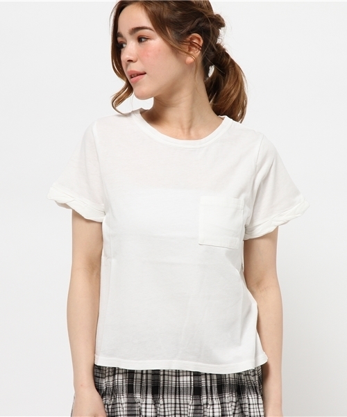 Chico(チコ)の「ポケットTシャツ(Tシャツ/カットソー・レディース・ホワイト/グレー/モスグリーン/ネイビー・FREE)」の13枚目の写真