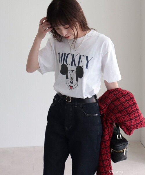 GOOD ROCK SPEED（グッドロックスピード）の「【GOOD ROCK SPEED/グッドロックスピード】MICKEY プリントT（Tシャツ/カットソー・レディース・ネイビー/オフホワイト・FREE）」の11枚目の写真