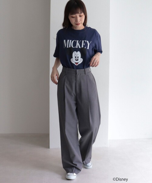 GOOD ROCK SPEED（グッドロックスピード）の「【GOOD ROCK SPEED/グッドロックスピード】MICKEY プリントT（Tシャツ/カットソー・レディース・ネイビー/オフホワイト・FREE）」の14枚目の写真