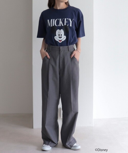 GOOD ROCK SPEED（グッドロックスピード）の「【GOOD ROCK SPEED/グッドロックスピード】MICKEY プリントT（Tシャツ/カットソー・レディース・ネイビー/オフホワイト・FREE）」の15枚目の写真