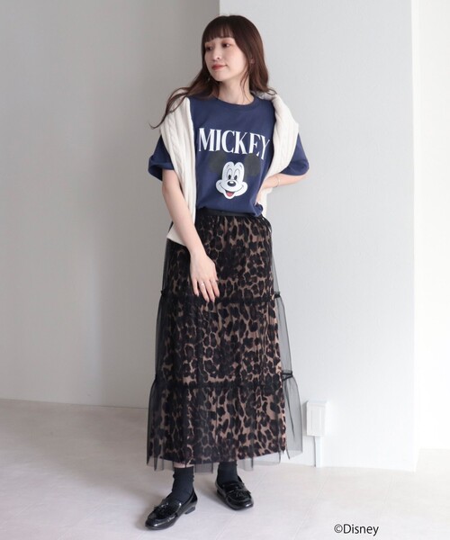 GOOD ROCK SPEED（グッドロックスピード）の「【GOOD ROCK SPEED/グッドロックスピード】MICKEY プリントT（Tシャツ/カットソー・レディース・ネイビー/オフホワイト・FREE）」の17枚目の写真