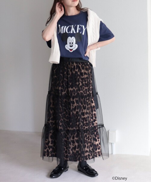 GOOD ROCK SPEED（グッドロックスピード）の「【GOOD ROCK SPEED/グッドロックスピード】MICKEY プリントT（Tシャツ/カットソー・レディース・ネイビー/オフホワイト・FREE）」の18枚目の写真