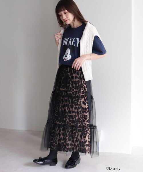 GOOD ROCK SPEED（グッドロックスピード）の「【GOOD ROCK SPEED/グッドロックスピード】MICKEY プリントT（Tシャツ/カットソー・レディース・ネイビー/オフホワイト・FREE）」の20枚目の写真