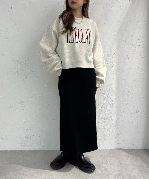 apres jour mignon(アプレジュールミニョン)の「ニットナロースカート【ZOZOTOWN限定アイテム】(スカート・レディース・パープル/マスタード/ブラック・SMALL/MEDIUM/X-LARGE)」の11枚目の写真