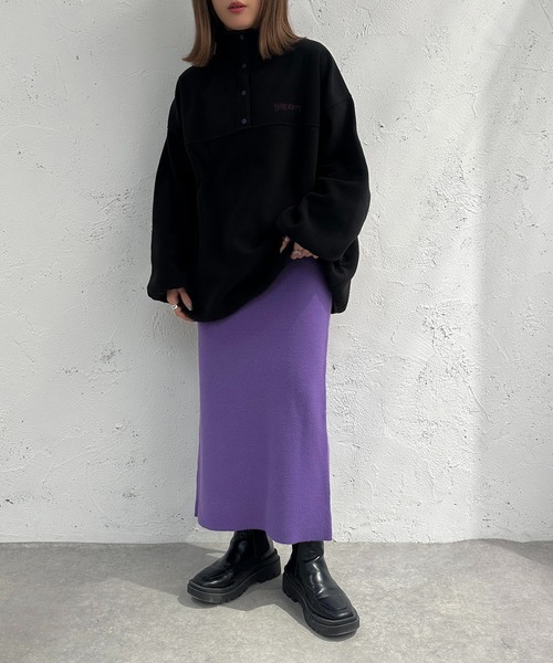 apres jour mignon(アプレジュールミニョン)の「ニットナロースカート【ZOZOTOWN限定アイテム】(スカート・レディース・パープル/マスタード/ブラック・SMALL/MEDIUM/X-LARGE)」の16枚目の写真