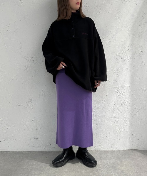 apres jour mignon(アプレジュールミニョン)の「ニットナロースカート【ZOZOTOWN限定アイテム】(スカート・レディース・パープル/マスタード/ブラック・SMALL/MEDIUM/X-LARGE)」の17枚目の写真