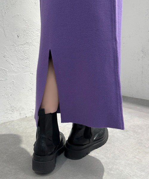 apres jour mignon(アプレジュールミニョン)の「ニットナロースカート【ZOZOTOWN限定アイテム】(スカート・レディース・パープル/マスタード/ブラック・SMALL/MEDIUM/X-LARGE)」の18枚目の写真
