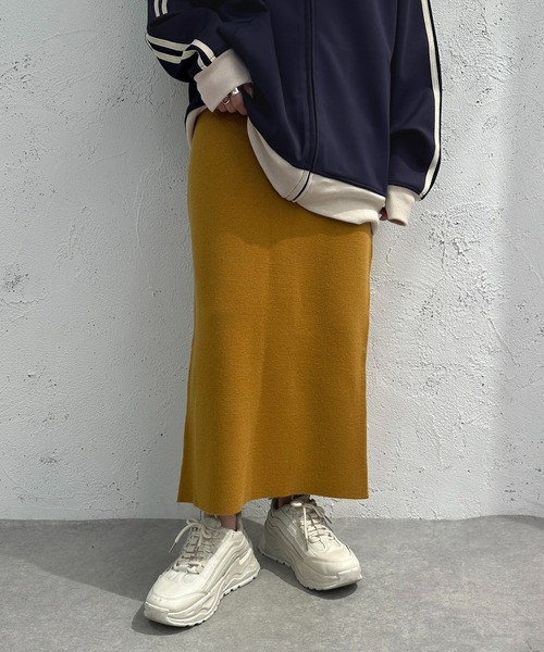 apres jour mignon(アプレジュールミニョン)の「ニットナロースカート【ZOZOTOWN限定アイテム】(スカート・レディース・パープル/マスタード/ブラック・SMALL/MEDIUM/X-LARGE)」の19枚目の写真