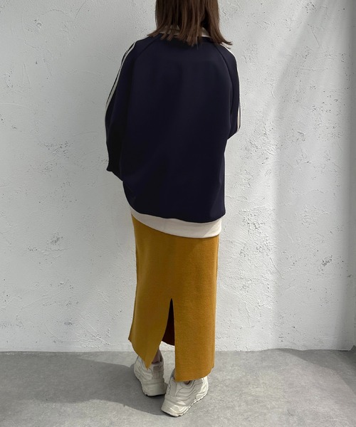 apres jour mignon(アプレジュールミニョン)の「ニットナロースカート【ZOZOTOWN限定アイテム】(スカート・レディース・パープル/マスタード/ブラック・SMALL/MEDIUM/X-LARGE)」の7枚目の写真