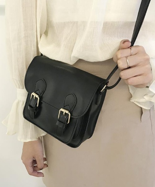 .KOM（ドットコム）の「『.KOM/ドットケーオーエム』ベルトデザインレザーライクショルダーバッグ【Y】【CN】（ショルダーバッグ・レディース・ブラウン/ブラック・FREE）」の12枚目の写真