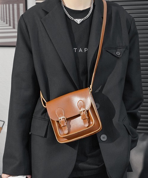 .KOM（ドットコム）の「『.KOM/ドットケーオーエム』ベルトデザインレザーライクショルダーバッグ【Y】【CN】（ショルダーバッグ・レディース・ブラウン/ブラック・FREE）」の14枚目の写真