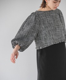 Ｃ＊ツイードパフブラウス＆キャミワンピースセット