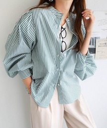 【10色展開】2wayボリューム袖シャツブラウス