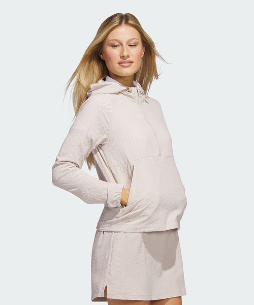 セール】シアサッカーギンガム 長袖フルジップフーディー