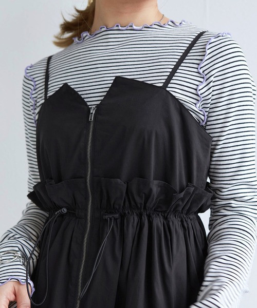 w closet（ダブルクローゼット）の「バックオープンメローボーダーTee（Tシャツ/カットソー・レディース・サックスブルー/ライトピンク/オフホワイト・FREE）」の12枚目の写真