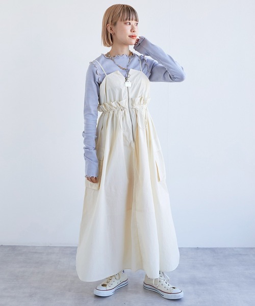 w closet（ダブルクローゼット）の「バックオープンメローボーダーTee（Tシャツ/カットソー・レディース・サックスブルー/ライトピンク/オフホワイト・FREE）」の14枚目の写真