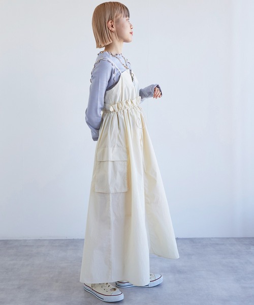 w closet（ダブルクローゼット）の「バックオープンメローボーダーTee（Tシャツ/カットソー・レディース・サックスブルー/ライトピンク/オフホワイト・FREE）」の17枚目の写真