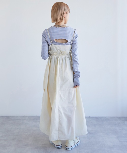 w closet（ダブルクローゼット）の「バックオープンメローボーダーTee（Tシャツ/カットソー・レディース・サックスブルー/ライトピンク/オフホワイト・FREE）」の20枚目の写真