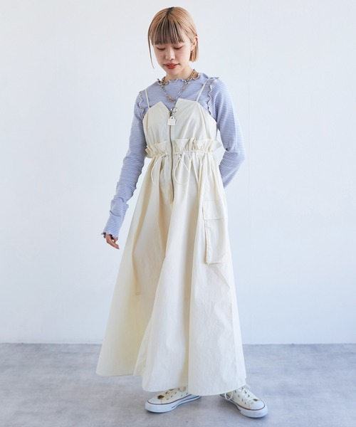 w closet（ダブルクローゼット）の「バックオープンメローボーダーTee（Tシャツ/カットソー・レディース・サックスブルー/ライトピンク/オフホワイト・FREE）」の22枚目の写真