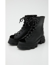 OPEN TOE LACE BOOTS