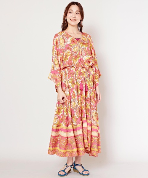 チャイハネ（チャイハネ）の「【チャイハネ】フラーナワンピース（ワンピース・レディース・ピンク/ブラック/ブルー・FREE）」の9枚目の写真