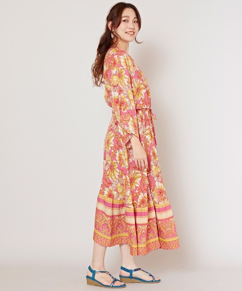 チャイハネ（チャイハネ）の「【チャイハネ】フラーナワンピース（ワンピース・レディース・ピンク/ブラック/ブルー・FREE）」の10枚目の写真