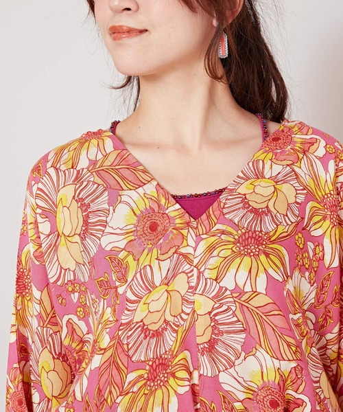 チャイハネ（チャイハネ）の「【チャイハネ】フラーナワンピース（ワンピース・レディース・ピンク/ブラック/ブルー・FREE）」の13枚目の写真