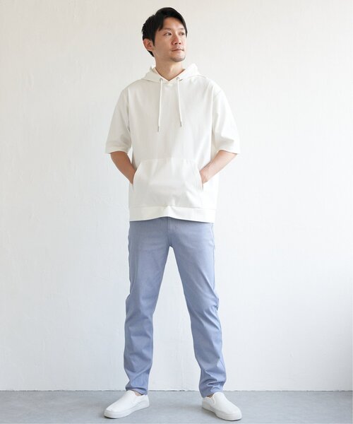 ikka（イッカ）の「【接触冷感／抗菌防臭】5分袖セイケツカイテキパーカー（パーカー・メンズ・ホワイト/グリーン/グレー/ネイビー・S/M/L/XL）」の22枚目の写真