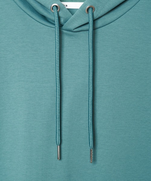 ikka（イッカ）の「【接触冷感／抗菌防臭】5分袖セイケツカイテキパーカー（パーカー・メンズ・ホワイト/グリーン/グレー/ネイビー・S/M/L/XL）」の12枚目の写真