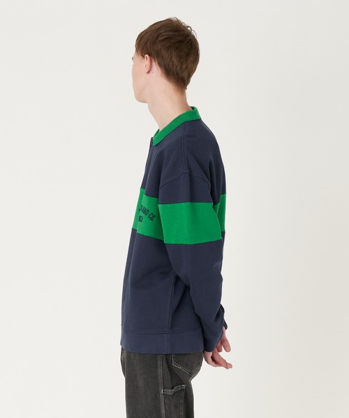 LEVI'S ボーダーニット M ネイビー/グリーン/イエロ LEVI'S ボーダーニット M ネイビー/グリーン/イエロ