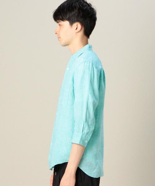 BEAUTY&YOUTH UNITED ARROWS（ビューティーアンドユースユナイテッドアローズ）の「BY リネン クウォータースリーブシャツ ◆（シャツ/ブラウス・メンズ・ホワイト/ナチュラル/ライム/ライトブルー/ロイヤルブルー/ネイビー・X-SMALL/SMALL/MEDIUM/LARGE/X-LARGE）」の22枚目の写真