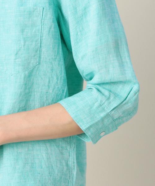 BEAUTY&YOUTH UNITED ARROWS（ビューティーアンドユースユナイテッドアローズ）の「BY リネン クウォータースリーブシャツ ◆（シャツ/ブラウス・メンズ・ホワイト/ナチュラル/ライム/ライトブルー/ロイヤルブルー/ネイビー・X-SMALL/SMALL/MEDIUM/LARGE/X-LARGE）」の15枚目の写真