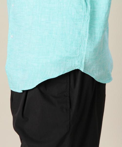 BEAUTY&YOUTH UNITED ARROWS（ビューティーアンドユースユナイテッドアローズ）の「BY リネン クウォータースリーブシャツ ◆（シャツ/ブラウス・メンズ・ホワイト/ナチュラル/ライム/ライトブルー/ロイヤルブルー/ネイビー・X-SMALL/SMALL/MEDIUM/LARGE/X-LARGE）」の7枚目の写真