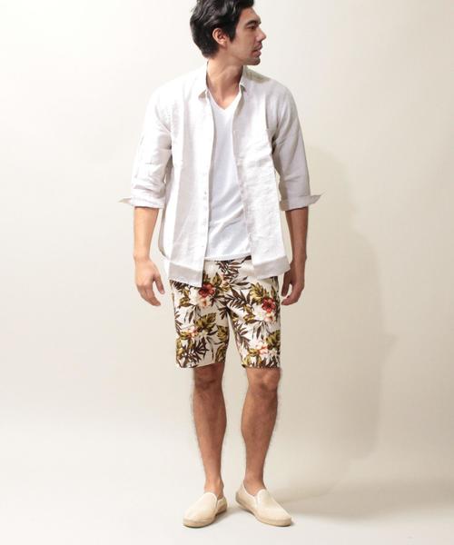 BEAUTY&YOUTH UNITED ARROWS（ビューティーアンドユースユナイテッドアローズ）の「BY リネン クウォータースリーブシャツ ◆（シャツ/ブラウス・メンズ・ホワイト/ナチュラル/ライム/ライトブルー/ロイヤルブルー/ネイビー・X-SMALL/SMALL/MEDIUM/LARGE/X-LARGE）」の16枚目の写真