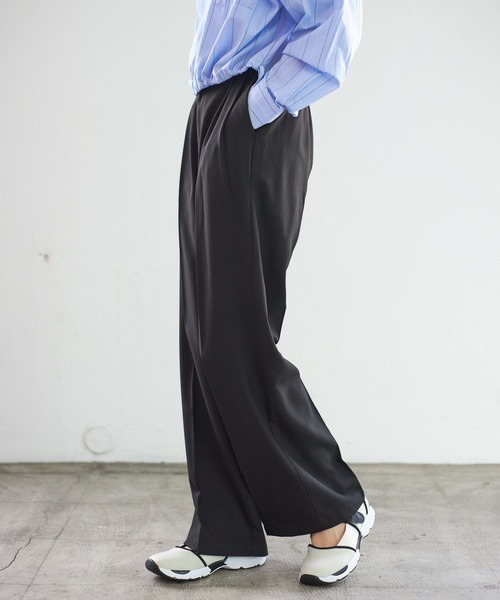 LEPSIM（レプシィム）の「ハイウエストタックスラックスパンツ　190680（デニムパンツ・レディース・グレー/ブラック/ピンク・MEDIUM/LARGE）」の21枚目の写真