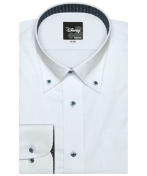 【Disney ディズニー】形態安定ノーアイロン ボタンダウン 長袖ビジネスワイシャツ