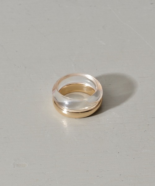 GOLDY(ゴールディ)の「【GOLDY】クリアメタルコンビRING(リング・レディース・シルバー/ゴールド・FREE)」の11枚目の写真