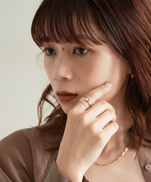 GOLDY(ゴールディ)の「【GOLDY】クリアメタルコンビRING(リング・レディース・シルバー/ゴールド・FREE)」の3枚目の写真