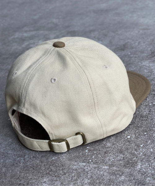 UNIVERSAL OVERALL（ユニバーサルオーバーオール）の「ショートバイザーキャップ2（キャップ・メンズ・ブラック/チャコールグレー/アイボリー・FREE）」の8枚目の写真