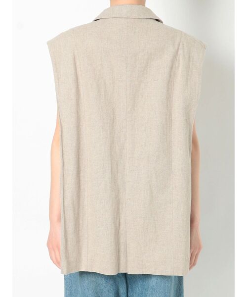 Ungrid（アングリッド）の「リネン混ノースリジャケット（テーラードジャケット・レディース・チャコールグレー/ベージュ・FREE）」の16枚目の写真