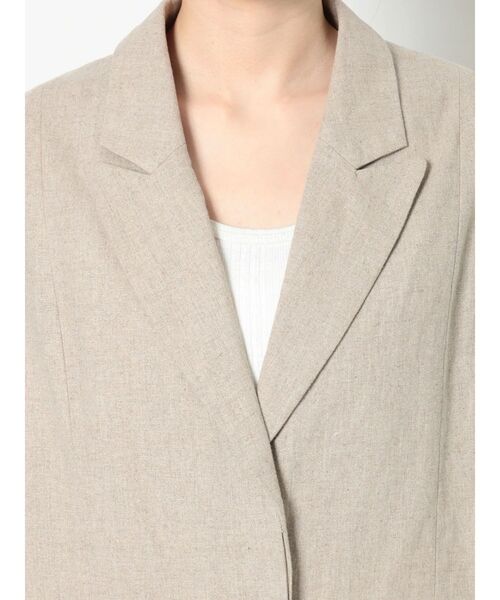 Ungrid（アングリッド）の「リネン混ノースリジャケット（テーラードジャケット・レディース・チャコールグレー/ベージュ・FREE）」の17枚目の写真